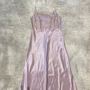 Vintage Lenovia Embellished Lilac Maxi Gown